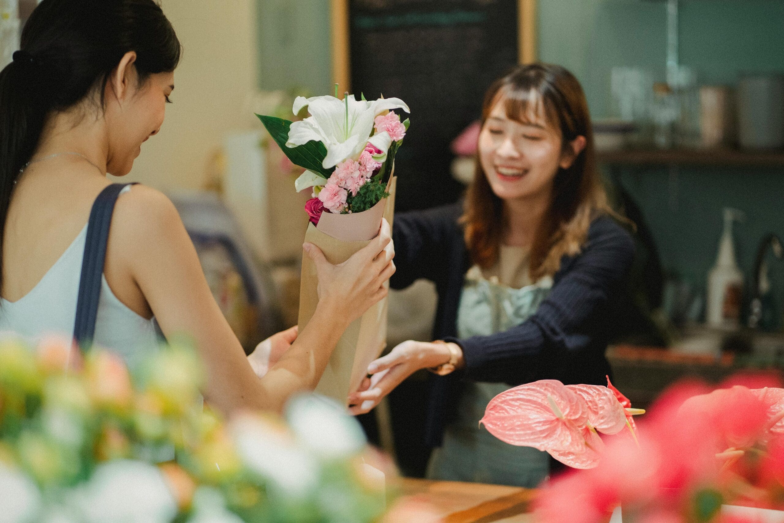 Women in a flower shop