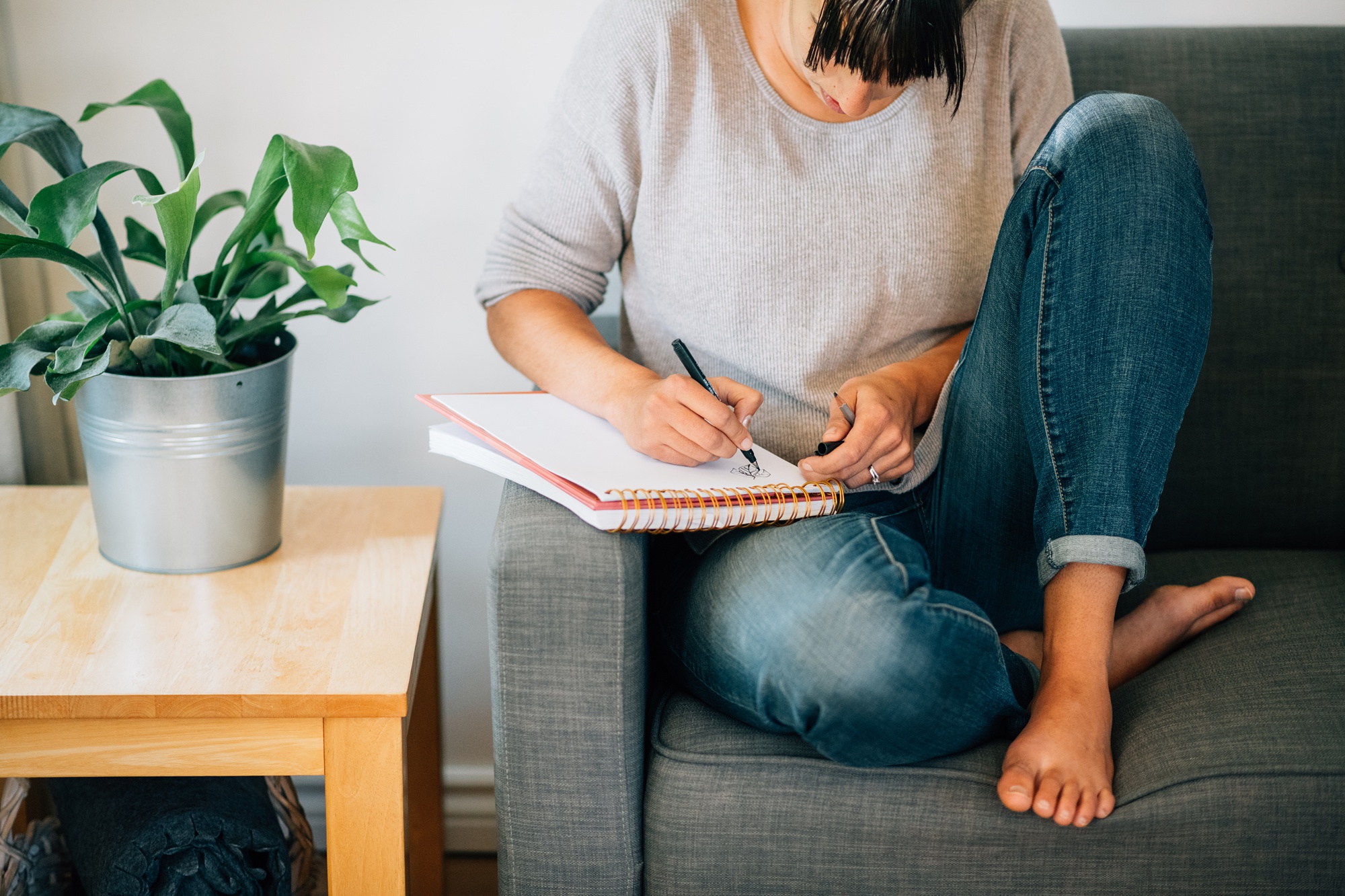 Woman journaling